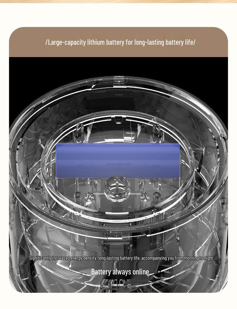 Portable Clip-on Leafless Mini Fan for Office & Dorm—100 Speed Settings