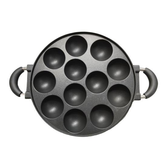 7/12/19-Hole Baking Pan Round Mold for Cake Pop Takoyaki & Egg Pancake Aluminum Takoyaki Pan Easy Release Quick Cleaning Versatile Kitchen Baking Tool