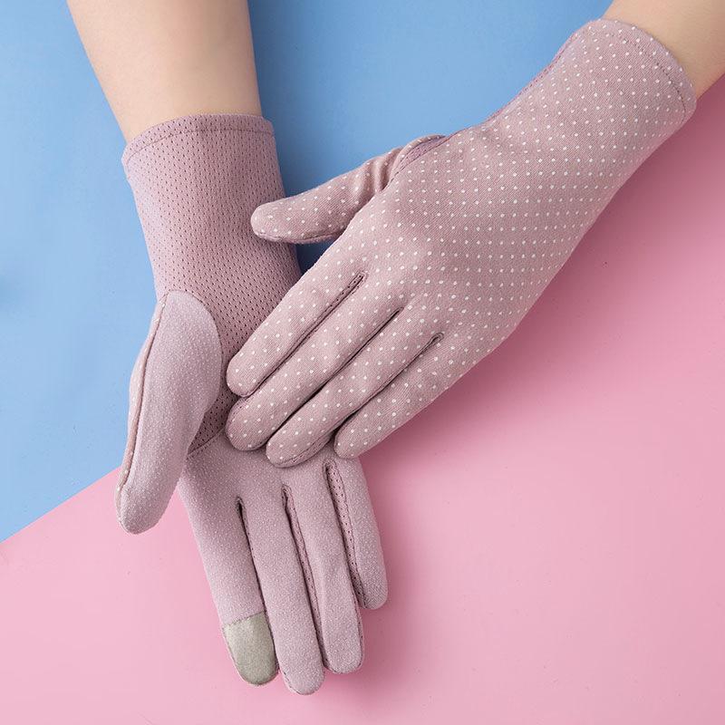 

Перчатки женские весна и лето новые хлопковые тонкие с сенсорным экраном average size фиолетовый