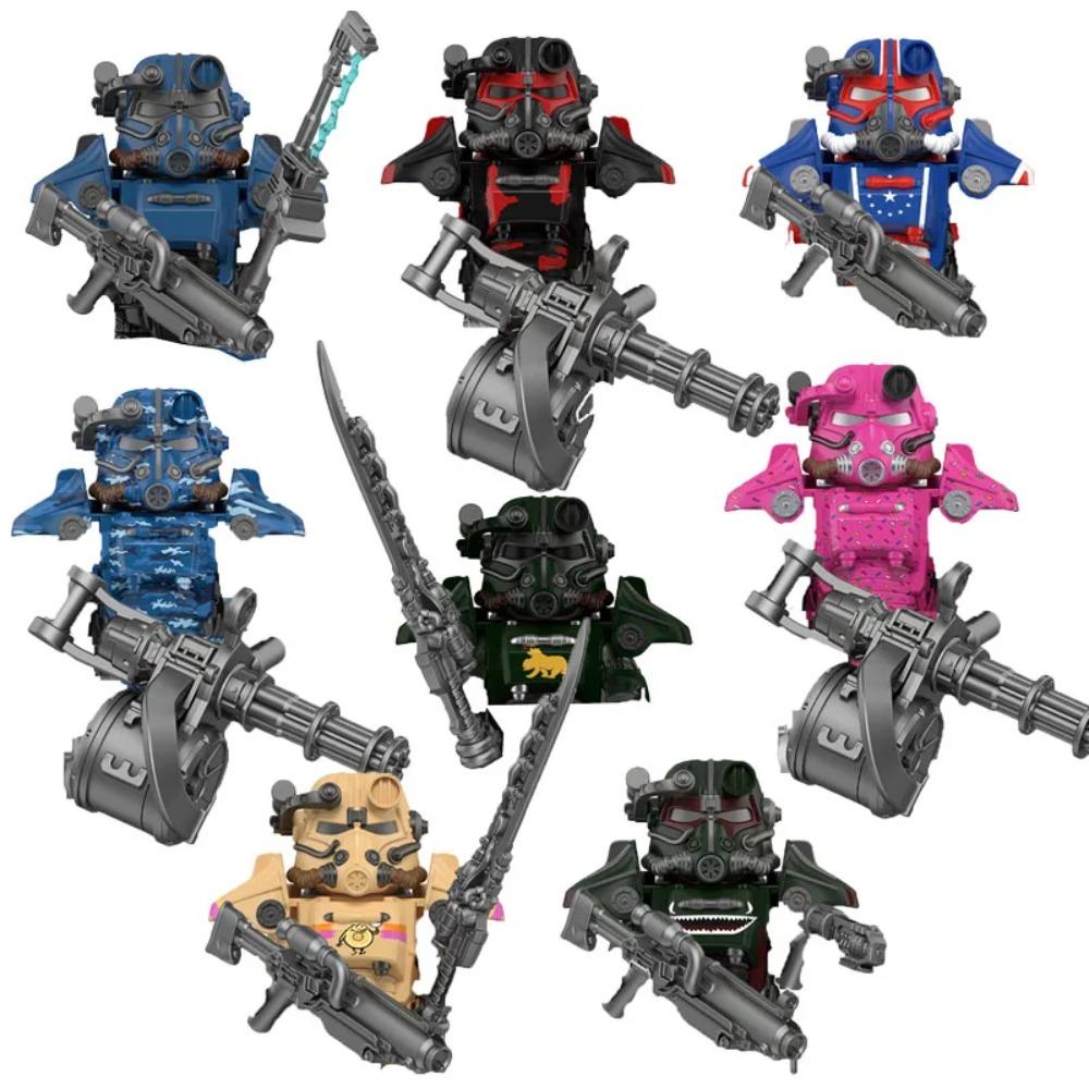 WM2924 Mechs Soldiers Bricks machine gun MOC Puzzle Mini Action Figures Compatible Building Blocks Toys Children Birthday Gifts