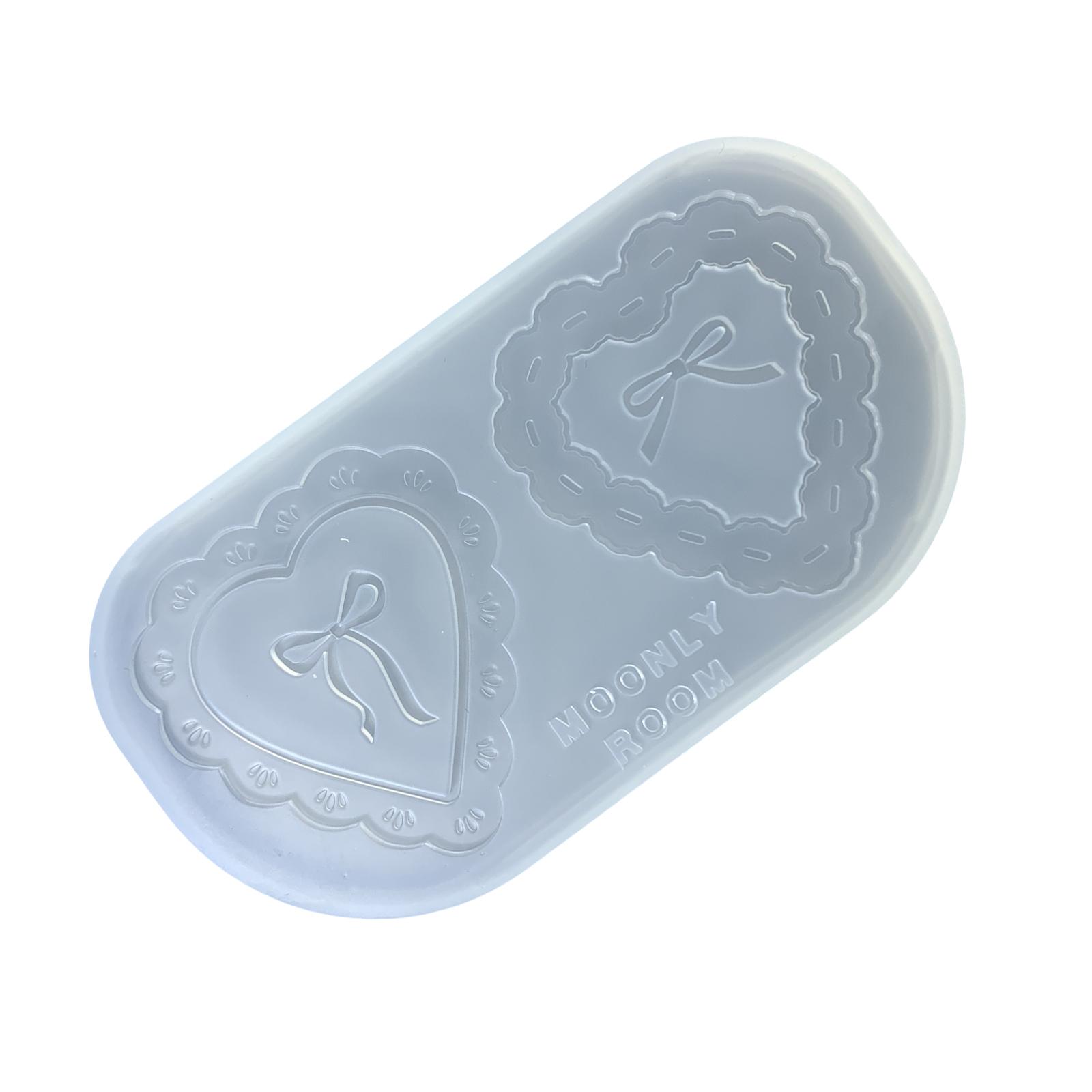 

Гибкая силиконовая форма для ювелирных изделий, форма для эпоксидной смолы для кружевных сердец, бантиков, подвесок, декоративных брелоков