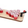 Beer Pong Drinking Game Tabletop Beer Pong Set with Wooden Board and 20PCS Cups for Adults Party