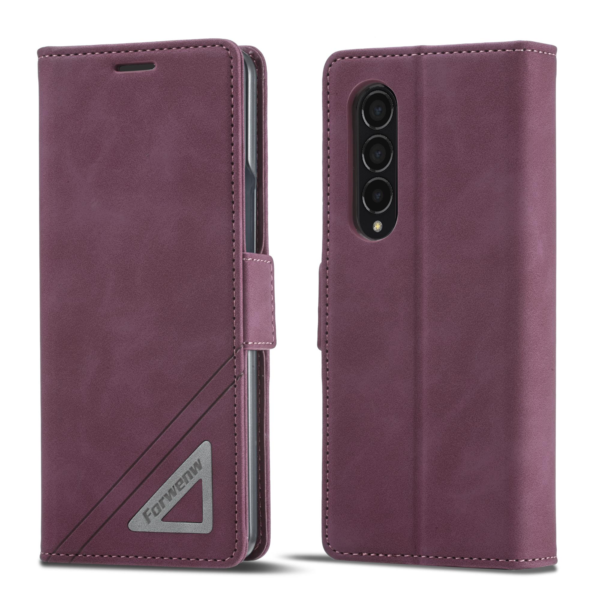 

Leather Wallet Case For Samsung Galaxy Z Fold 6 5 4 3 5G Fold6 Fold4 Fold5 Luxury Card Holder Phone Bag Magnetic Flip Book Etui Samsung Z Fold 6