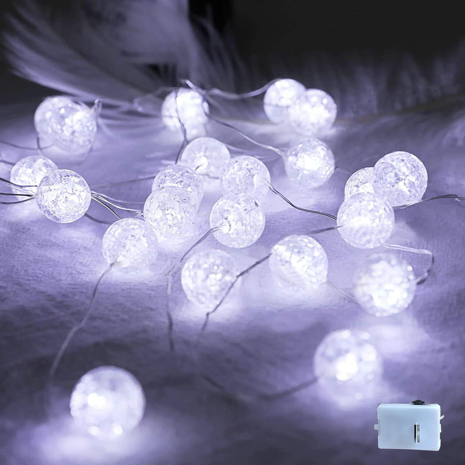 

Гирлянда со светодиодными лампами, гирлянда на батарейках AG13, рождественский новогодний декор, свадебное украшение на Рождество 1m 10leds