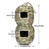 Bird House Grass Hand Woven Cage Shelter Outside Hanging Nest Cozy Resting Place Birdhouse for