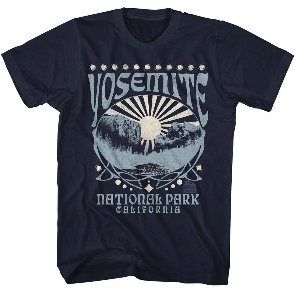 United States Yosemite National Park Californina Sun Burst Men s T Shirt 4XL