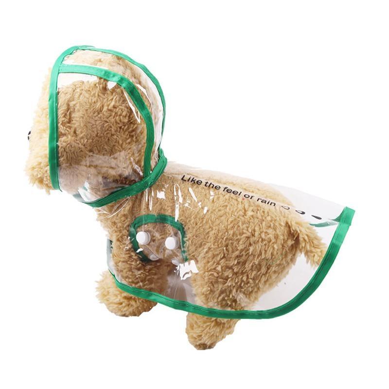 

7 цветов, однотонный дождевик для собак маленьких пород, водонепроницаемый дождевик для щенков, одежда для пуделей M зелёный