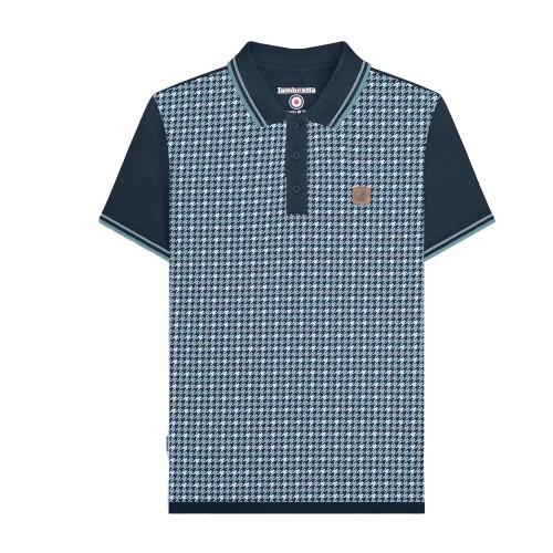 LAMBRETTA Erkek SS24 Houndstooth Polo Gömlek