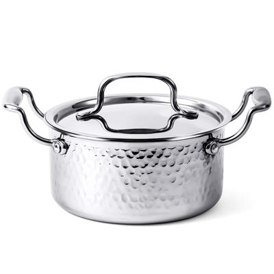 Boryenty 16cm Deep Pot with Induction Gas Easy To Multifunctional Cookware for and More Lid, Compatible, Tabletop/Curry Pot, Compatible, Non-Stick,