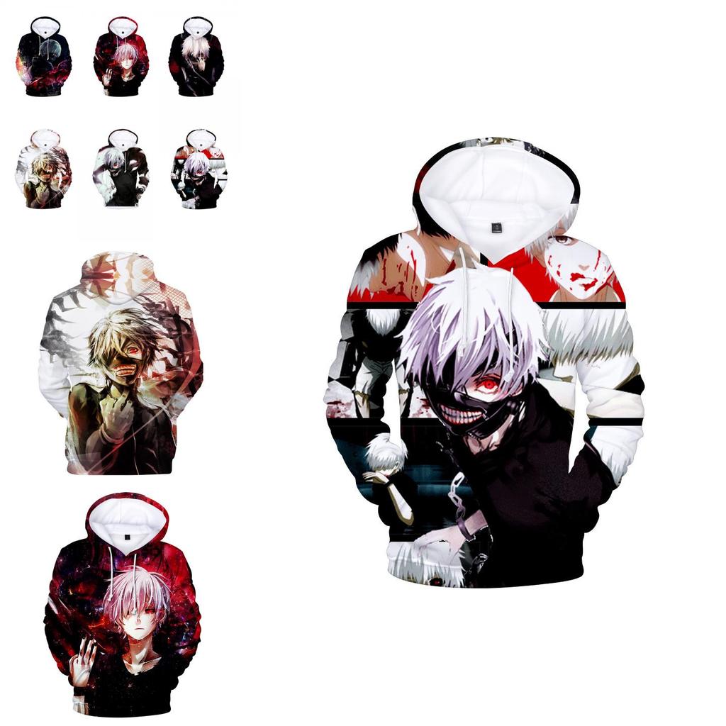 Tokyo Ghoul Hoodie Herren Damen 3D-Druck Pullover Cosplay Kostüm In Premium Baumwollmischung