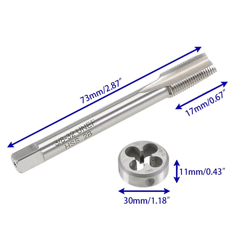 Gewindebohrer und Schneideisen Gewindebohrer 3/8"-32 UNEF Praktisches Rechtsgewinde