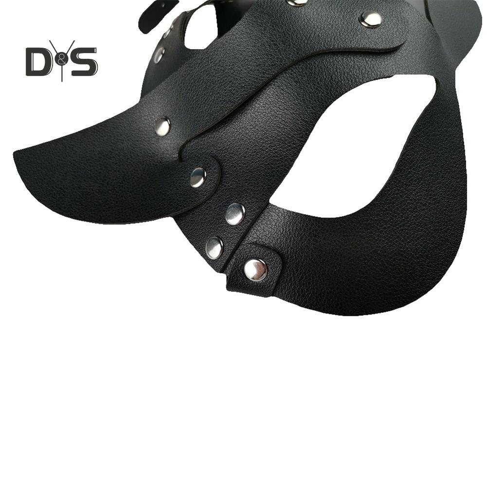 KPOP Women Cat Design Faux Leather Half Face Cover Masquerade Halloween  Party Props