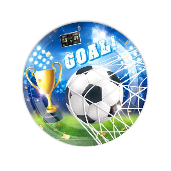 Futbol Doğum Günü Partisi Süslemeleri Seti Futbol Parti Malzemeleri Tabaklar Peçeteler Bardaklar Balonlar Afiş Masa Örtüsü ile Futbol Temalı Doğum Günü Partisi Paketi