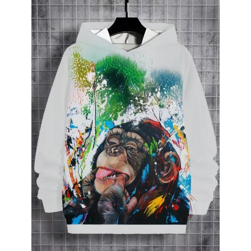Children's Casual Cartoon Hooded Sweatshirt