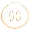 Stylish Minimalist Choker & Earrings Set for Women - European & American Design