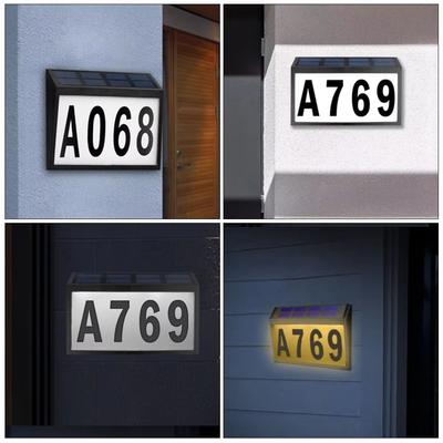 Built-In Battery Waterproof House Number Sign Outdoor Decoration Lamp  Entrance Wall