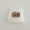 Niedlicher Niedlicher Kleiner Bär für Mittelalte Kinder Puppenmuster Pfirsichherz Gestrickte Mütze für Frauen Herbst und Winter Neues Produkt Warm und Verdickt