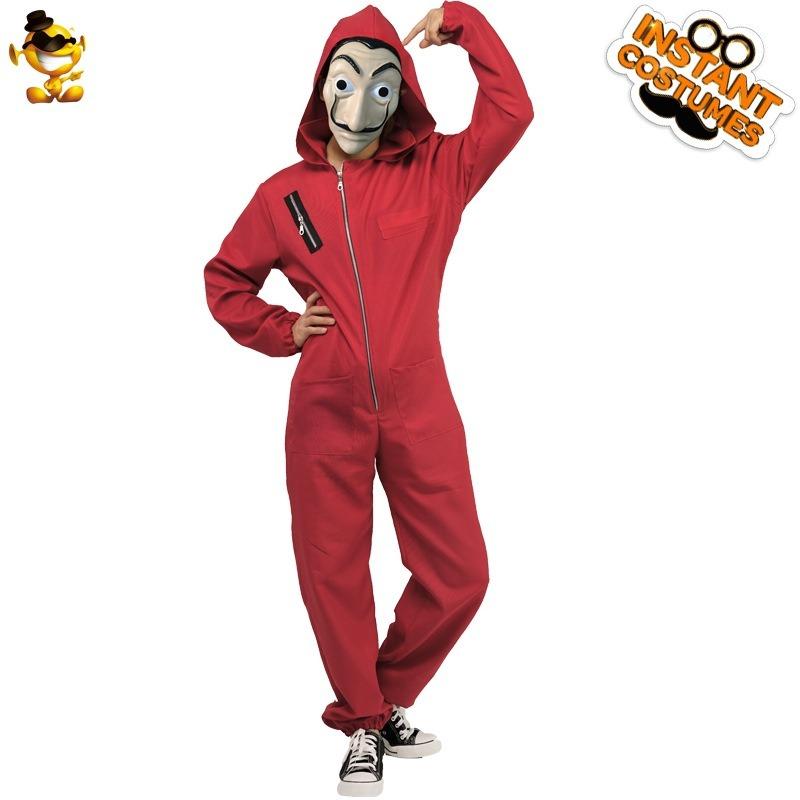 Mystery Figure Red Onesie, Masquerade, Cosplay, Stage Costumes, Party Orgy Cos Costumes