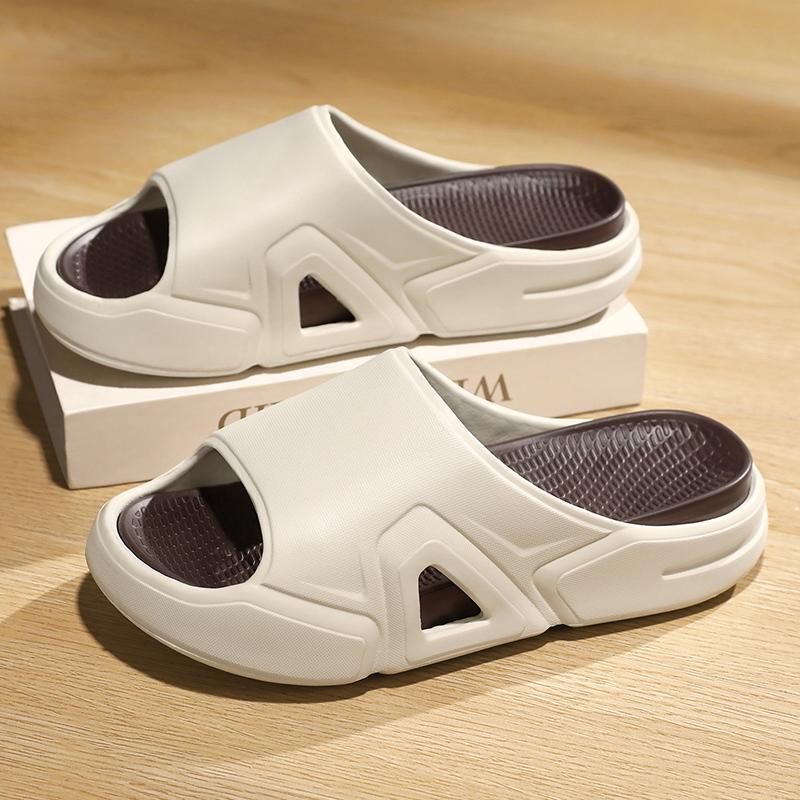 

Чоловічі тапочки Літні кімнатні домашні 2024 Новинка для ванної кімнати Тапочки з м’якою підошвою проти ковзання Тапочки EVA Fashion Trend 45 бежевий