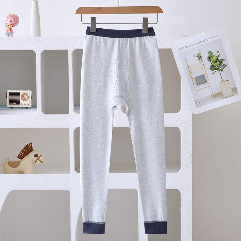 Kids' Warm Cotton Autumn Pants: Youth Base Layer Trousers for Boys - Middle & Large Children's Winter Pajama Pants