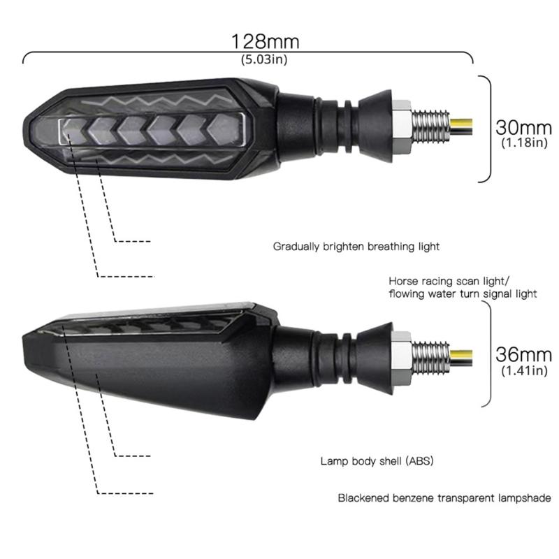 1 Pair Turning Indicators Blinker Motorbike Modification Accessories Running Indicator Lamp Motorcycle Turn Signals Lamp
