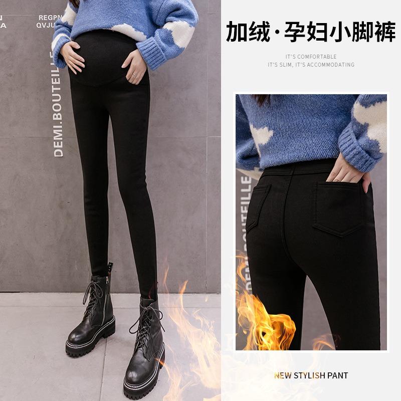 Maternity Pants, Velvet Pants, Winter Thickened Belly Support Pants, Pencil Pants, and Trendy Mother Pants.