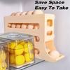 Automatycznie Przewijany Stojak na Jajka Uchwyt Pudełko do Przechowywania Koszyk na Jajka Pojemniki na Żywność Pojemnik na Jajka Uchwyt Organizer do Przechowywania w Lodówce