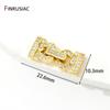 18K Gold Plated Brass Fasteners Closure Lock Clasps For DIY Handmade Needlework Beads Pearls Jewelry Making Findings