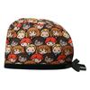 Adjustable Cotton Surgical Cap with Cartoon Print for Women and Men