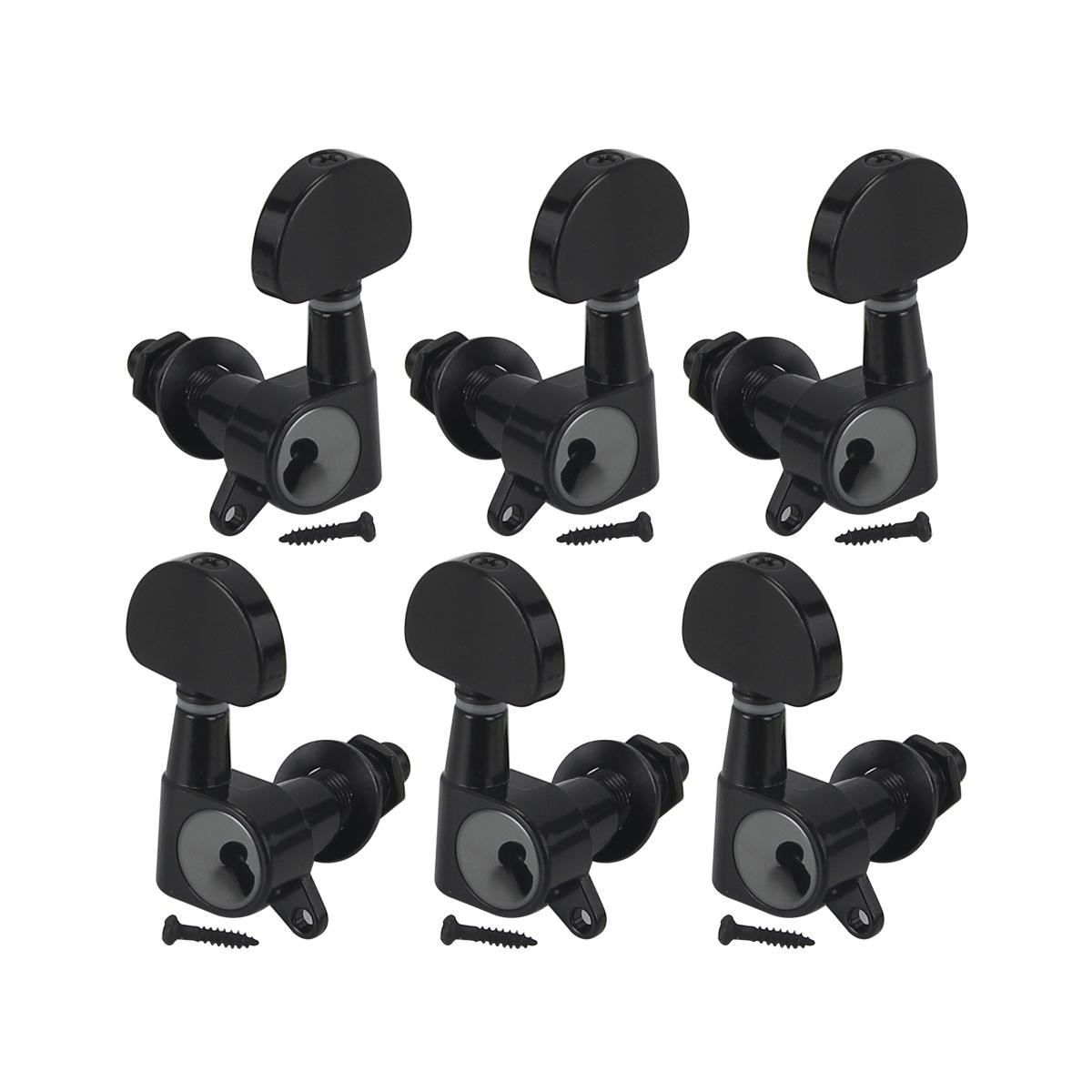 

FLEOR 6PCS 3L3R Sealed Guitar Machine Heads Tuners Tuning Pegs Keys Chrome /Black