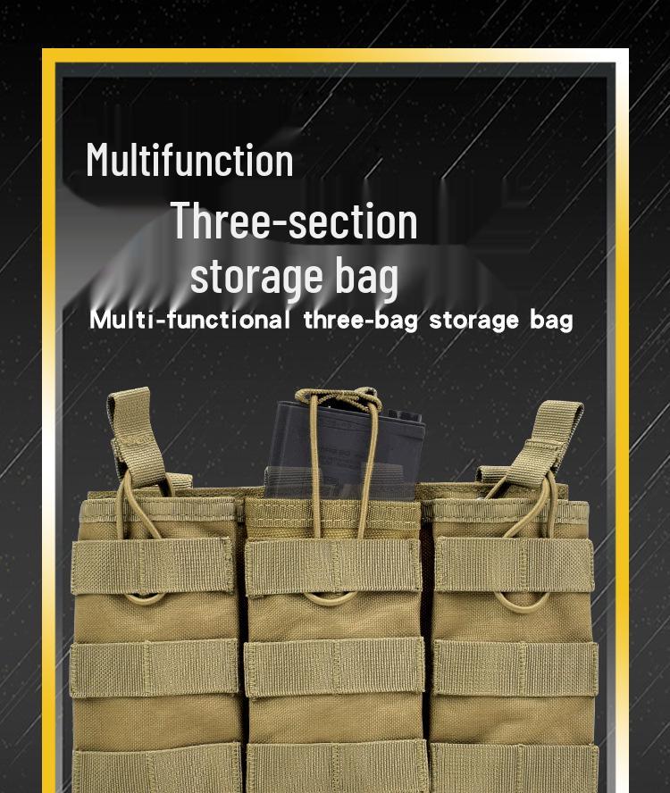Military Fan Tactical Vest Molle Triple Pouch - Multifunctional Accessory & M4 Magazine Pouch