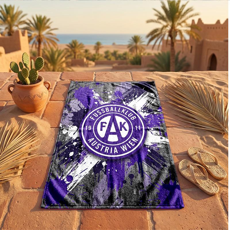 Austria Wien FC Druck Mikrofaser Strandtuch Schnelltrocknend Saugfähig Großes Handtuch Für Strand Schwimmen Reisen