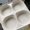 4-Cup Nonstick Egg Pan 4-in-1 Breakfast Pan with Wooden Handle Fast Heating Aluminum Omelette Skillet Pancake Eggs Burger Bacon Frying Pan