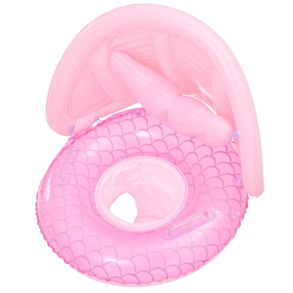 Xiao Lv Inflatable Baby Swim Ring with Removable Sunshade Canopy