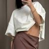 Cotton T Shirt For Women Summer Casual Letter Print Loose Fit Short Sleeve Top