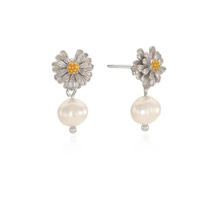 [silver925]Dandelion Pearl Earring