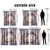2PCS Purple Islamic Decorative Curtains, Light Luxury Style, Living Room and Bedroom, Drawbar Pocket Decoration