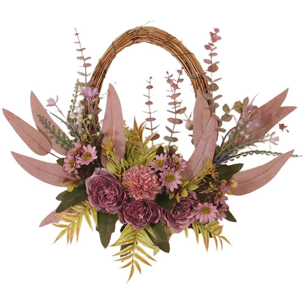 Door Ornament Artificial Flower Wreath For Photo Props Creative Wall Decoration Wreath Long-lasting Resilience