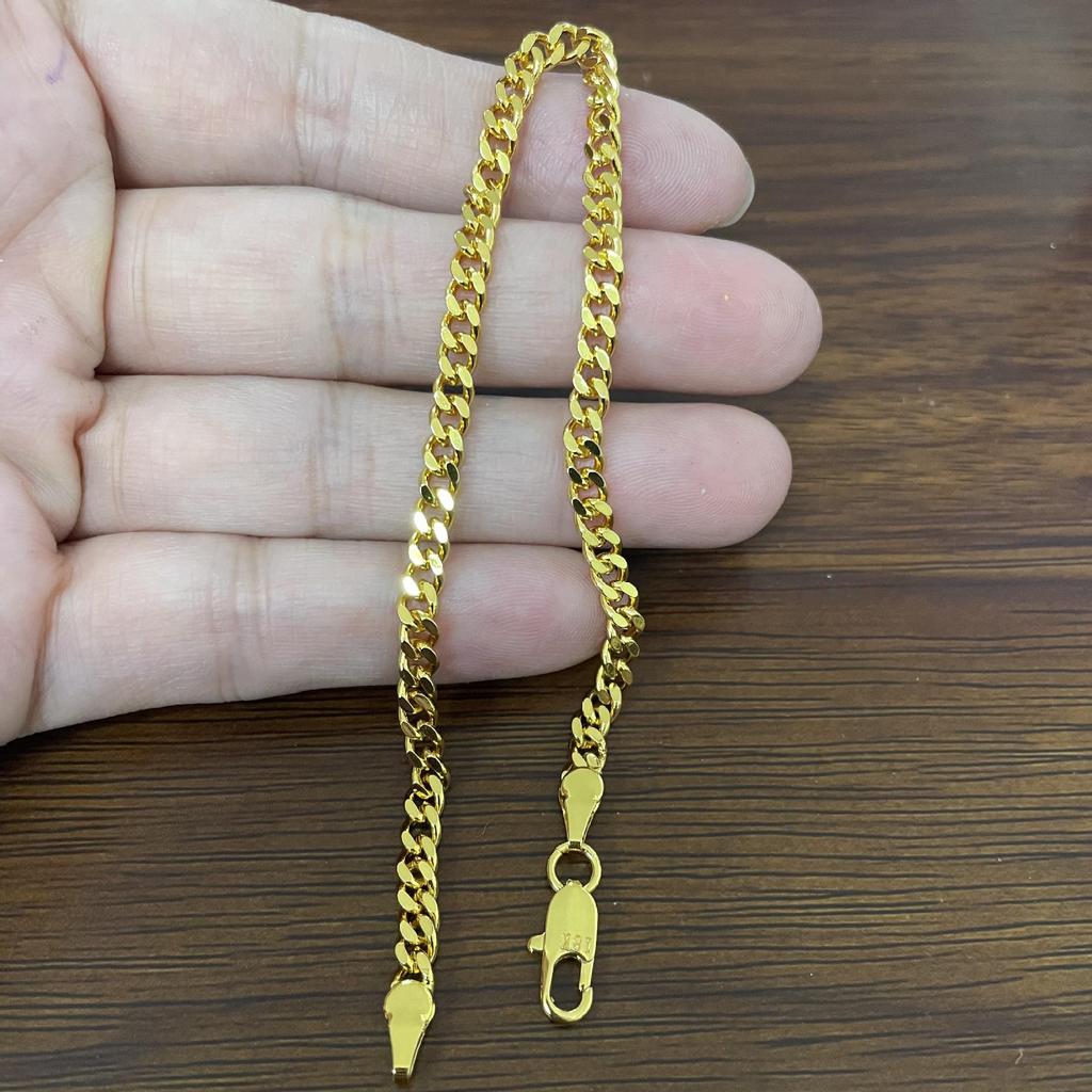 Silver-Plated 4MM Cuban Clavicle Chain Necklace, 16-30 Inches