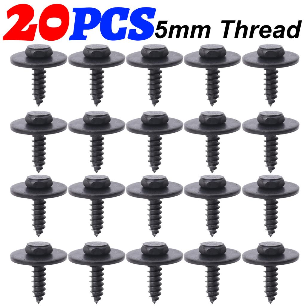 Car Fender Bumper Screws Black Metal Self Tapping Screw Fastener Retainer Clips for BMW E46 E90 F30 F10 Mercedes Benz W204 W212