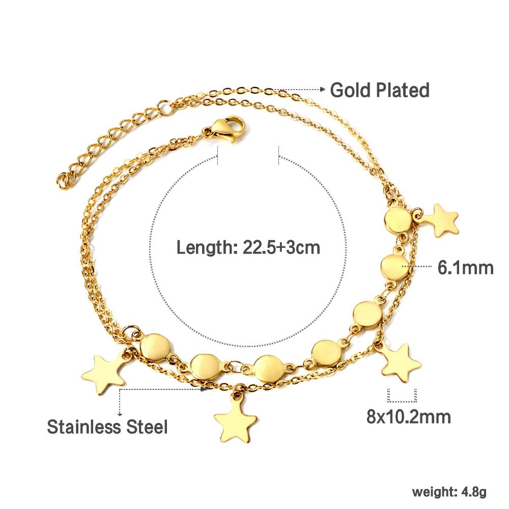 Fashionable Cross Ankle Bracelet Fade Resistant Minimalist Elegant Women Foot Jewelry