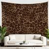 1 sztuka gobelinu z nadrukiem w panterkę | Wzór futra dzikiego geparda w kolorze brązowym | Nowoczesna abstrakcyjna dekoracja ścienna z afrykańskimi zwierzętami (Druk płaski)