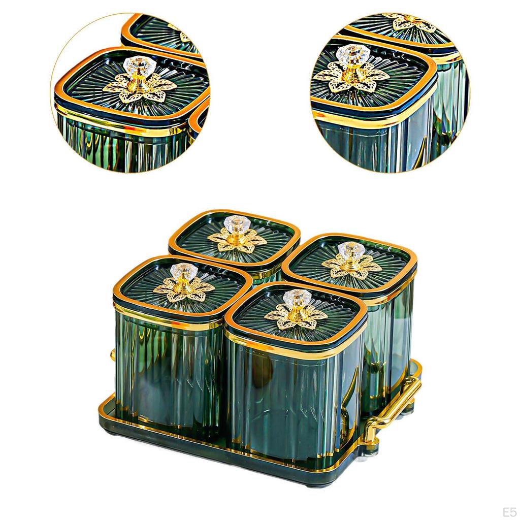 Appetizer Plate for Dried Fruits, Divided Serving Box with Lid Dining Room