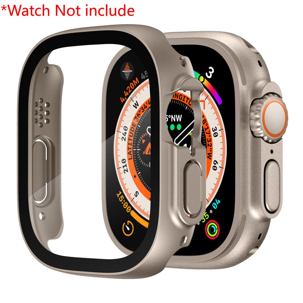 Cover For Apple Watch Ultra Case 49mm Accessories PC Shockproof Bumper+Tempered Glass Screen Protector Iwatch Series Ultra 2