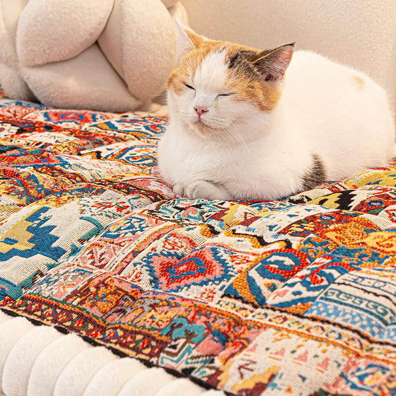 Bohemian Style Sofa Cover Cloth Thickened Anti Slip Sofa Cushion Warm And Comfortable One-Piece Laying For Autumn And Winter