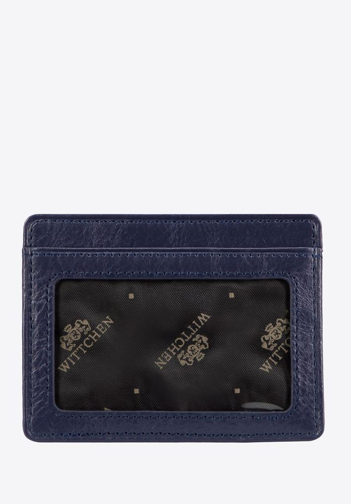 Wittchen Men's Leather Wallet, Diagonal Cut, Navy Blue, Natural Leather