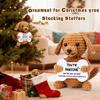 Funny Crochet Dog Emotional Friend Support Dolls Home Decoration Cute Handmade Knitted with Card Birthday Christmas Gifts