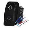 Waterproof White LED Rocker Switch for Light Bar Spot Lights 5P/7P ON-OFF-ON 12V/24V Heavy Duty for Car Boat Truck SUV 4x4 Hilux