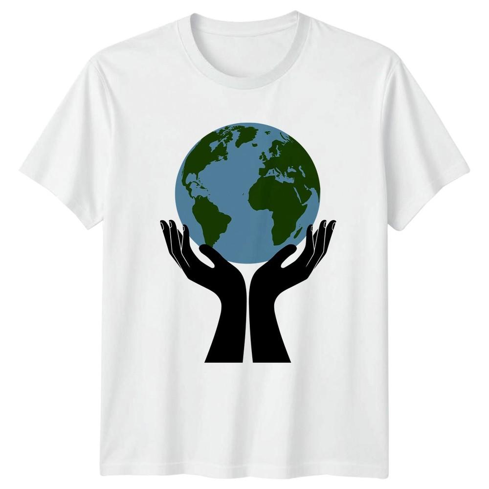 The World Is In Our Hands TShirt Global Responsibility Earth Day Gift S