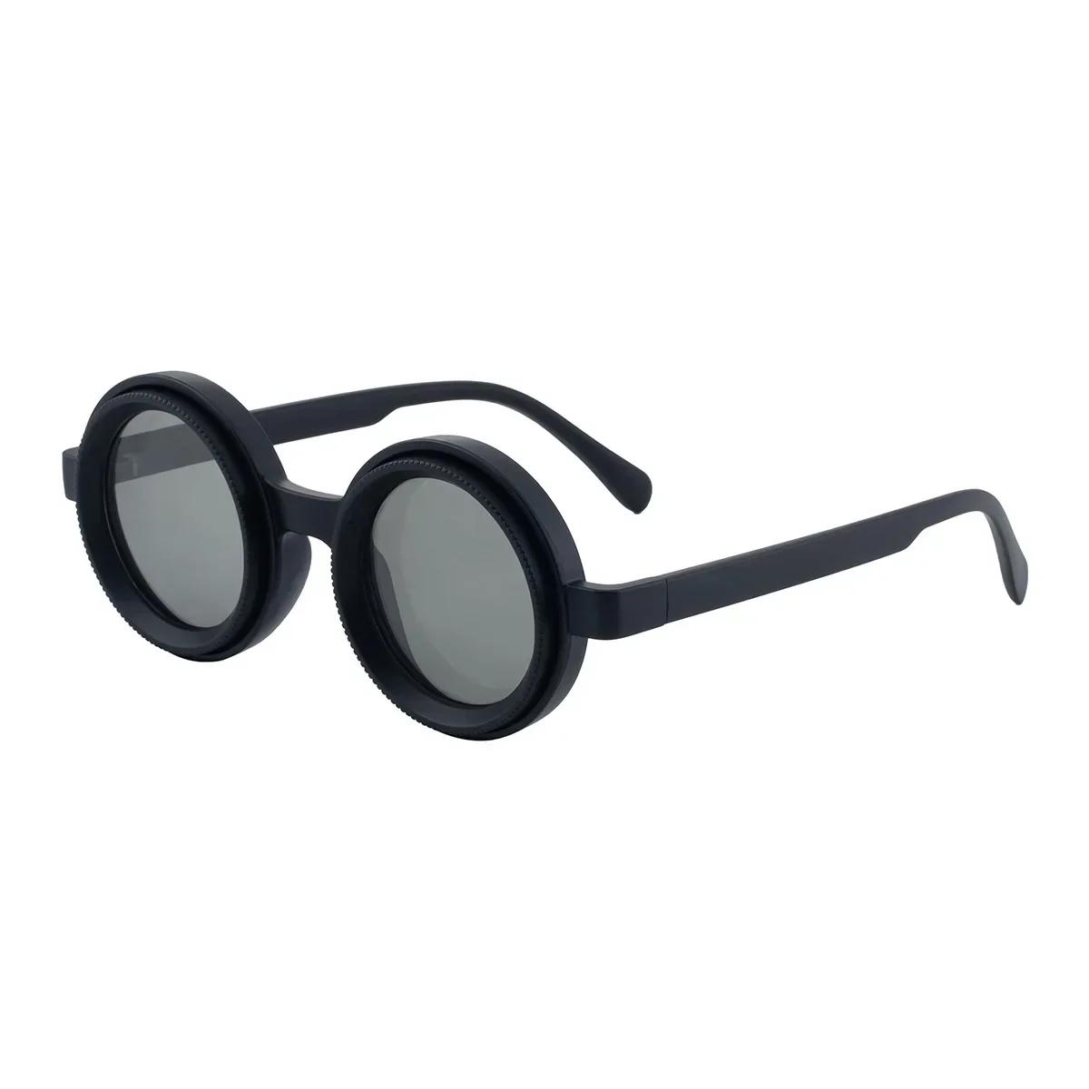 New ND Adjustable Zoom Round Frame Sunglasses Neutral Fashion UV400 Outdoor Driving Fishing Steampunk Style